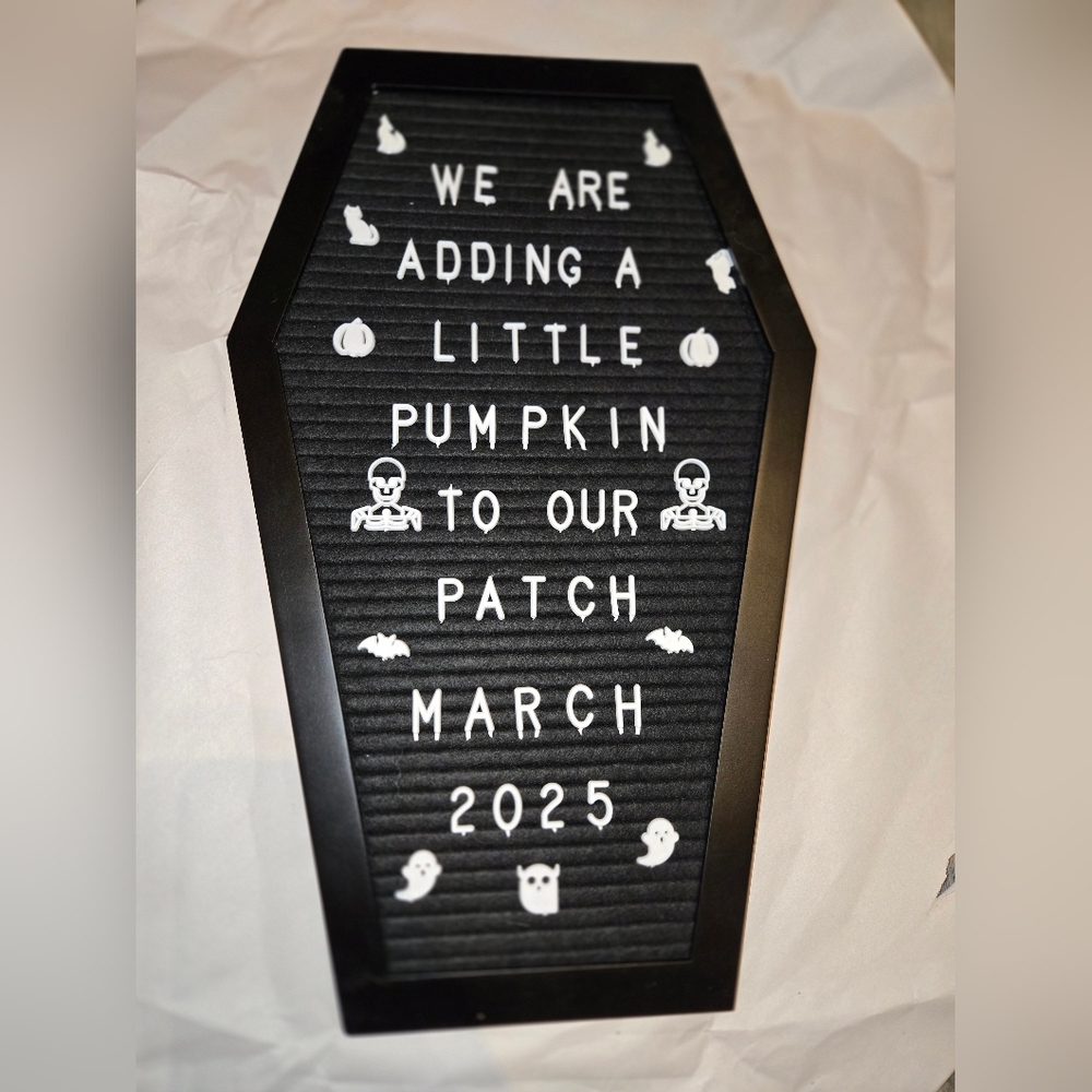 Coffin letter board display